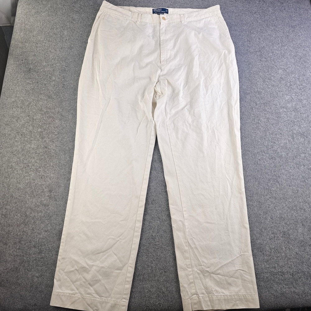 Polo Ralph Lauren Prospect Chino Pants Mens 40x32 Classic Fit White Cotton